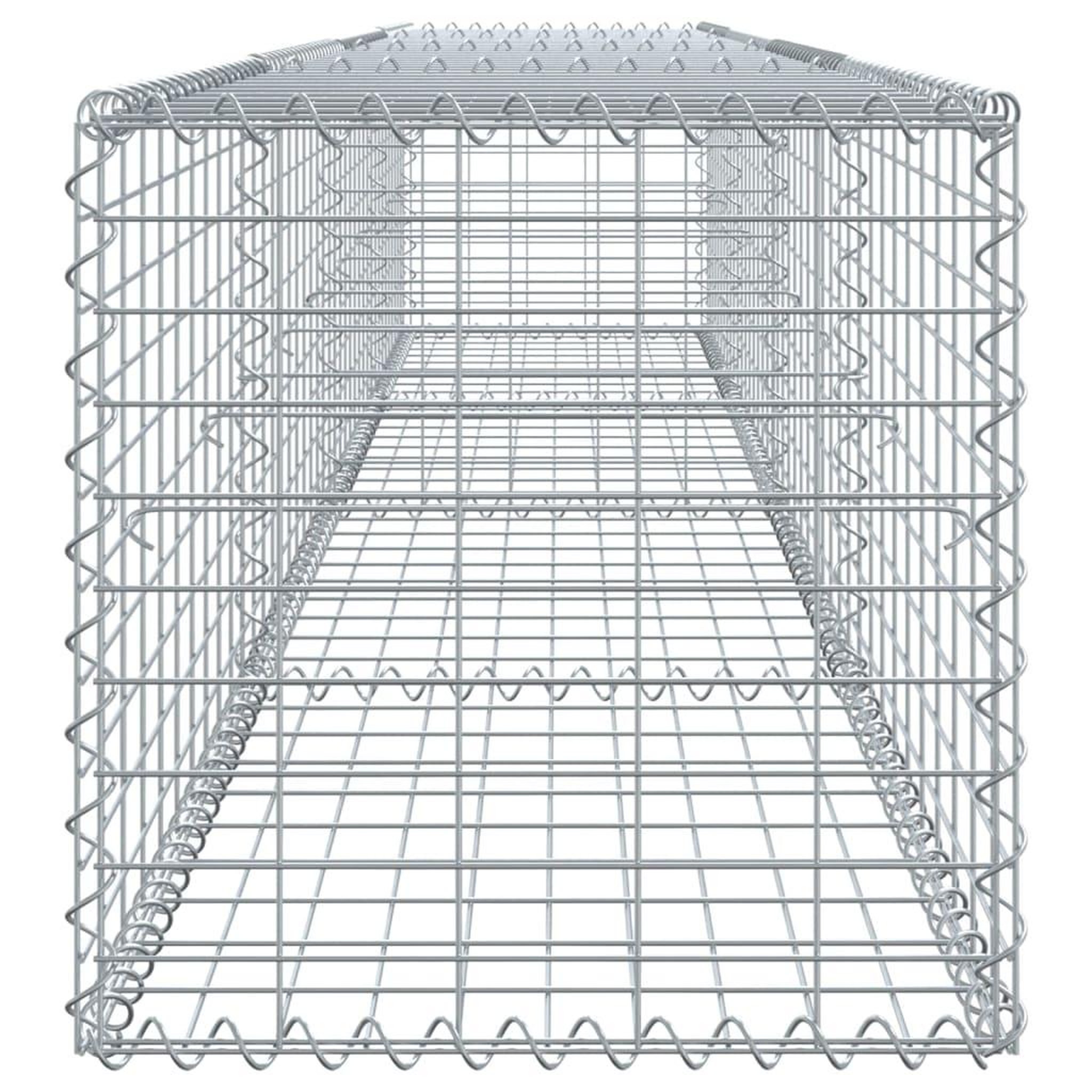 Voir la diapositive 4 : VIDAXL Panier gabion avec couvercle 400x50x50 cm fer galvanise