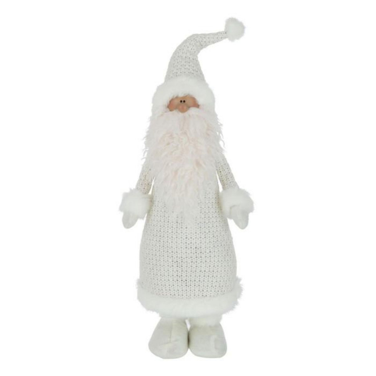 Paris Prix Statue Déco  Père Noël  66cm Blanc