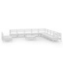 Voir la diapositive 2 : VIDAXL Salon de jardin 12 pcs Bois de pin massif Blanc