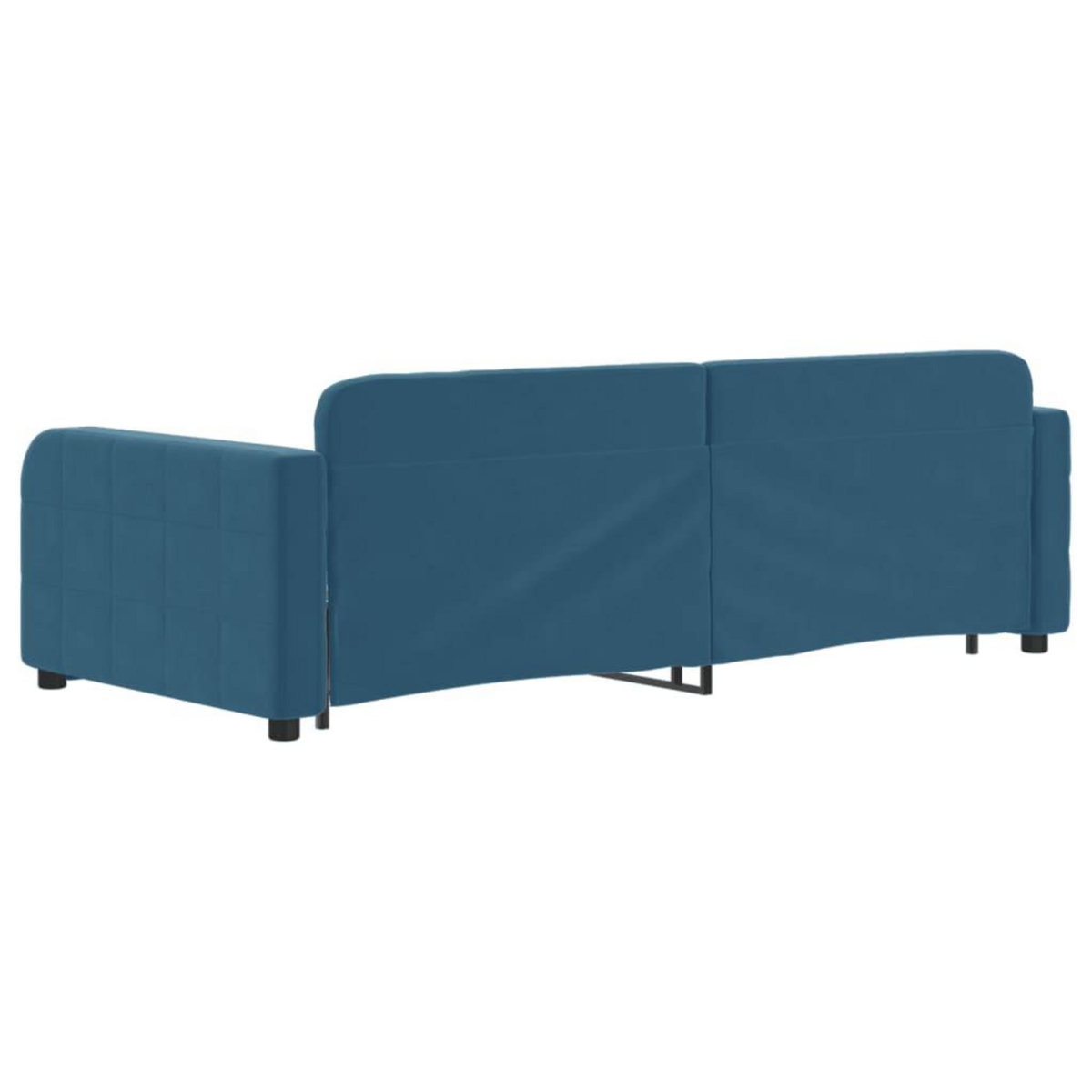 VIDAXL Lit de jour avec gigogne et tiroirs sans matelas bleu 90x200 cm