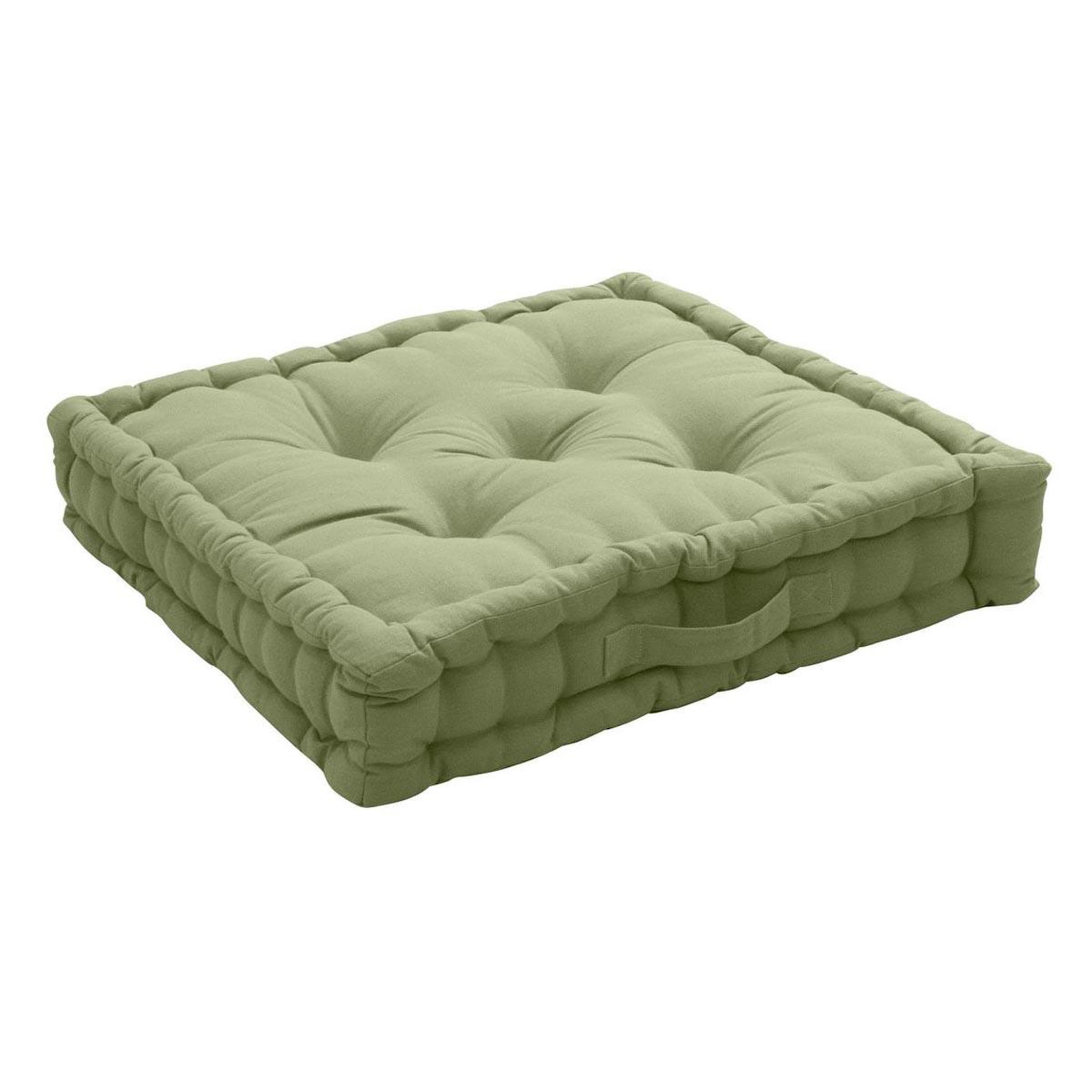 ENJOY HOME Coussin de Sol Uni  Panama  50x50cm Vert Olive