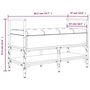 Voir la diapositive 6 : VIDAXL Banc a chaussures chene fume 85,5x42x57,5 cm bois d'ingenierie