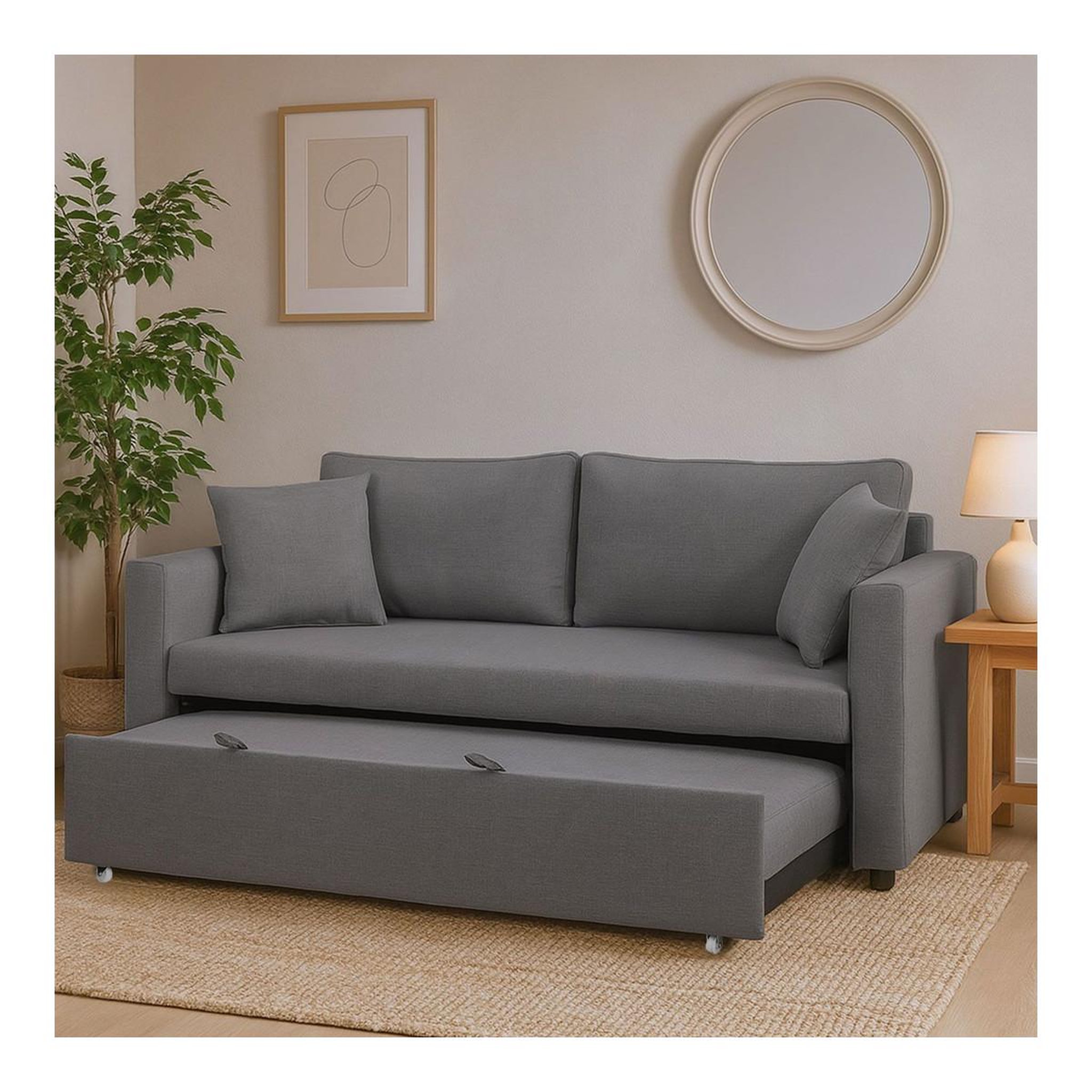 Voir la diapositive 5 : Paris Prix Canapé 3 places convertible  zolan  194cm gris