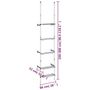 Voir la diapositive 6 : VIDAXL Support de jardin telescopique a 3 etageres Argente Aluminium