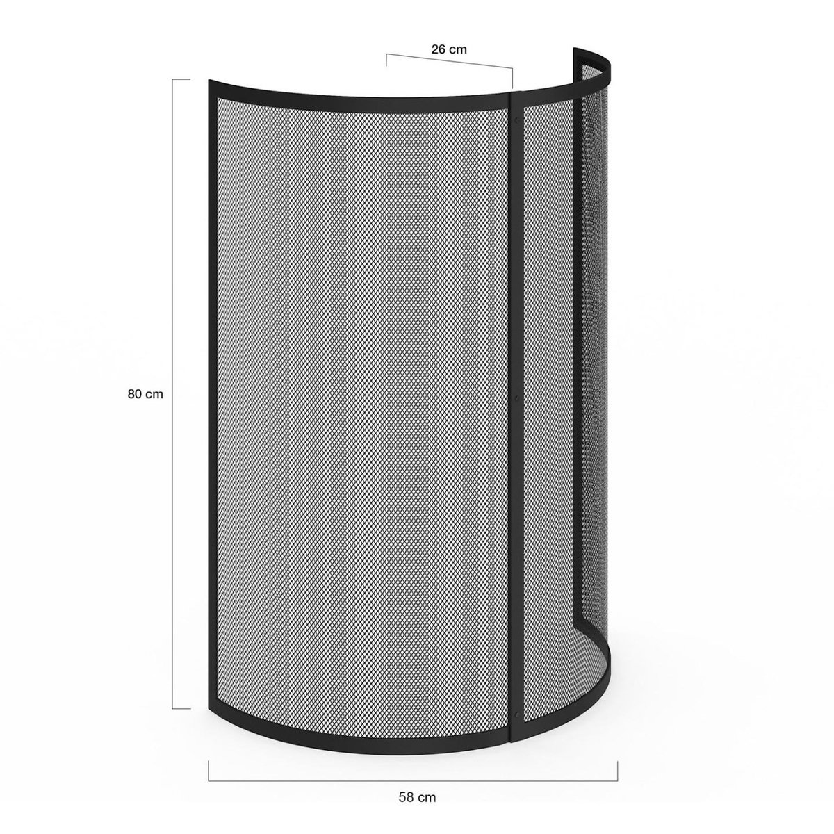 ID MARKET Grille de protection pare feu 1 volet pour poêle et cheminée