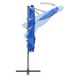 Voir la diapositive 5 : VIDAXL Parasol de jardin en porte-a-faux avec mat en acier bleu azure