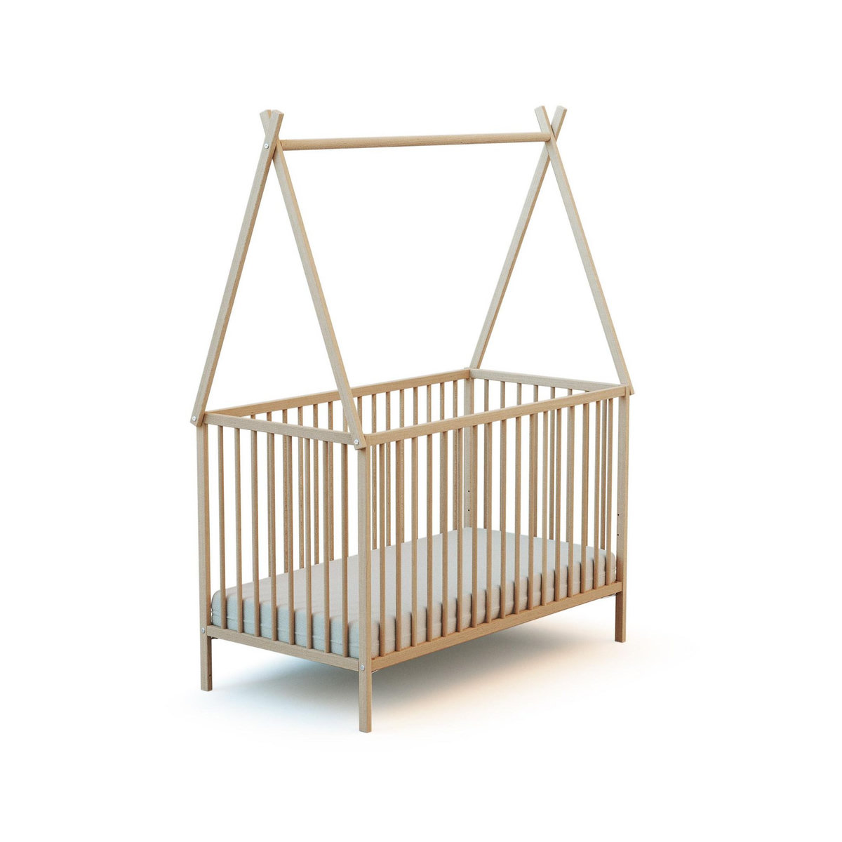 WEBABY Lit tipi 60x120 en bois