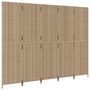 Voir la diapositive 4 : VIDAXL Cloison de separation 5 panneaux beige resine tressee