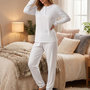 Voir la diapositive 2 : OZABI OZABI Ensemble Pyjama Long Femme Haut Manches Longues
