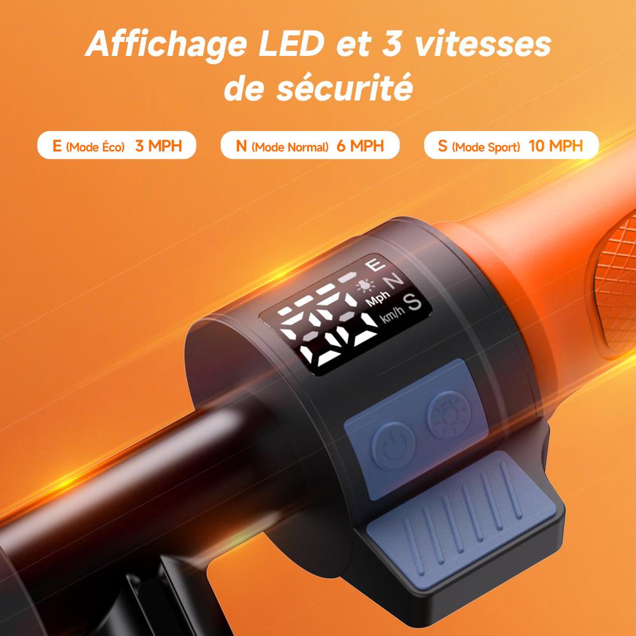 Voir la diapositive 2 : ISCOOTER Trottinette électrique K2Pro pour enfants, hauteur réglable, lumières d'ambiance colorées