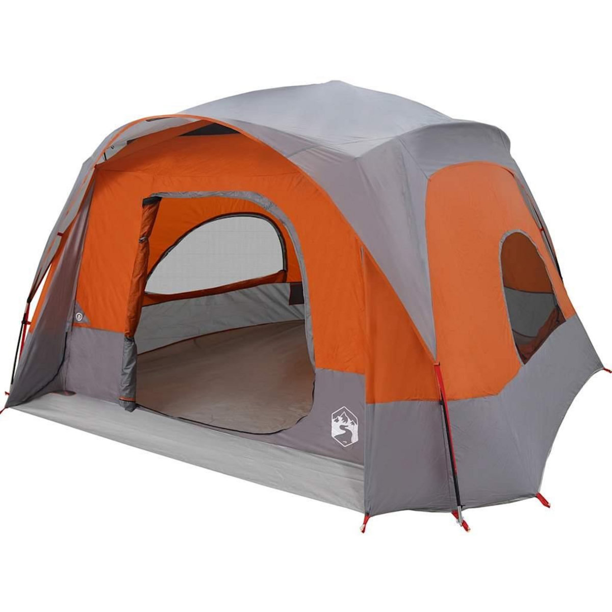VIDAXL Tente de cabine familiale 6 personnes gris orange impermeable