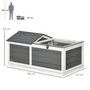Voir la diapositive 3 : PAWHUT Enclos pour tortue - parc pour tortue - niche, enclos extérieur grillagé, toit ouvrant verrouillable - sapin gris blanc