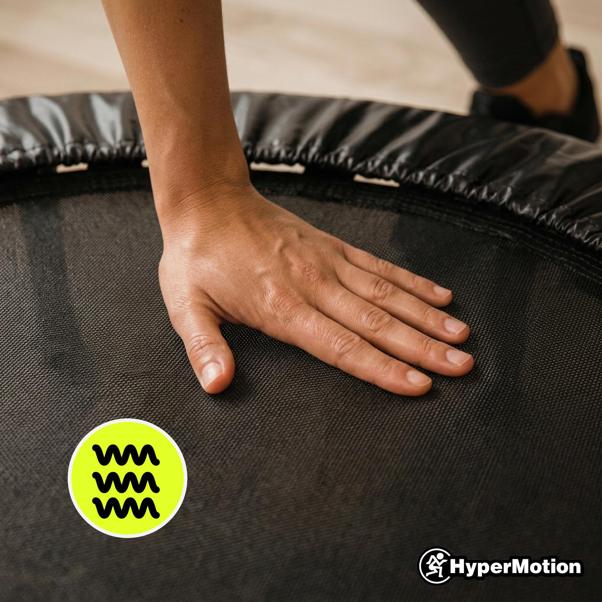 Voir la diapositive 4 : HYPERMOTION Trampoline fitness HyperMotion 91 cm noir pour entraînement cardio maison