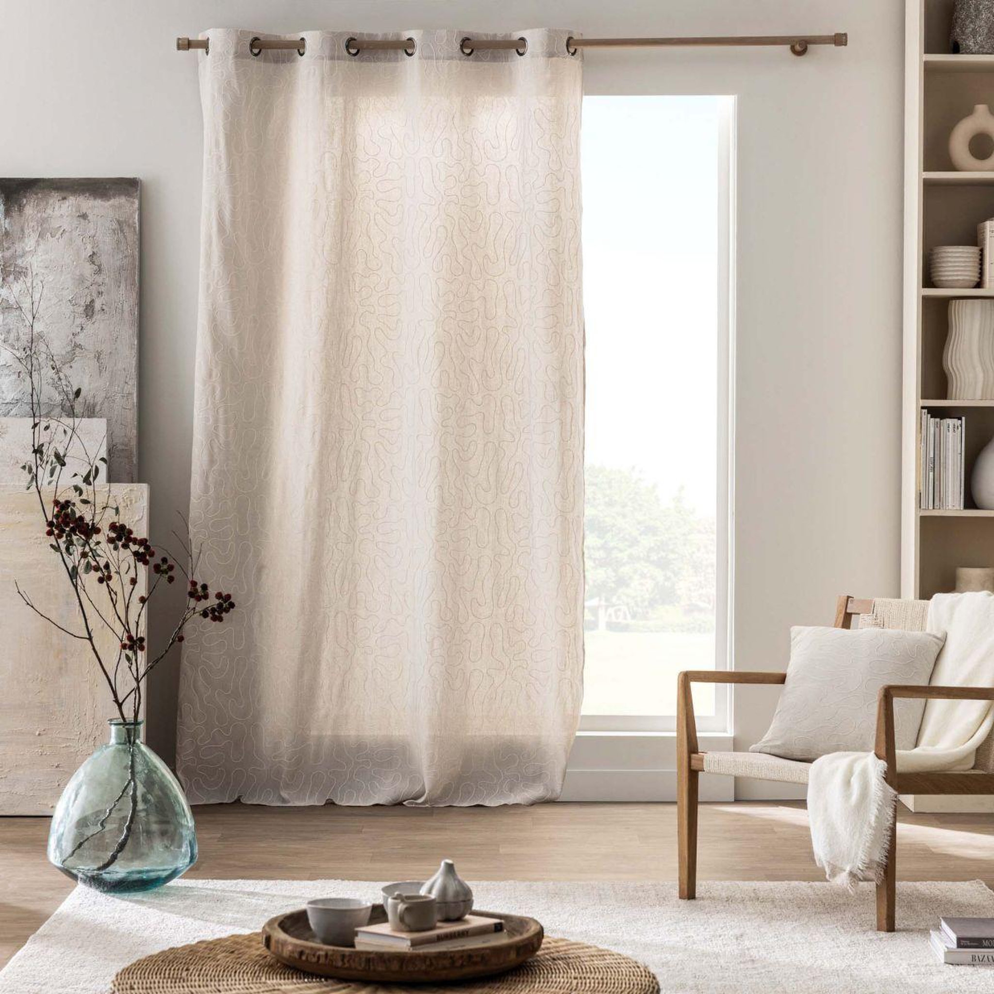 Voir la diapositive 4 : Douceur d'Intérieur Coussin déco fantaisie  cirana  45x45cm naturel