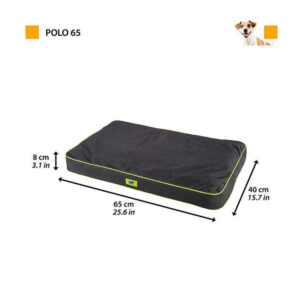Ferplast Coussin pour chiens - Ferplast - Polo - Noir - 65 x 40 x 8 cm - Imperméable et déhoussable