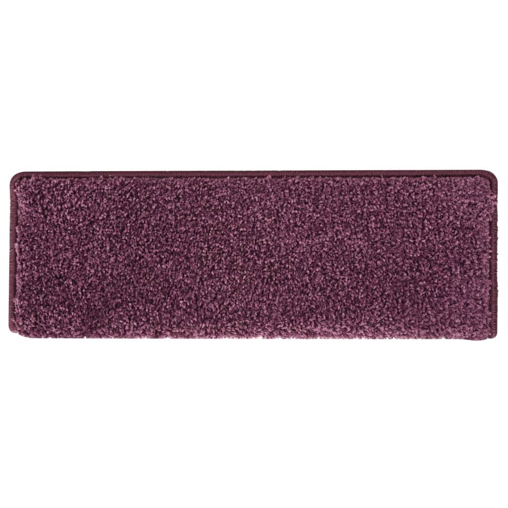 Voir la diapositive 4 : VIDAXL Tapis d'escalier 15 pcs 65x21x4 cm Violet fonce