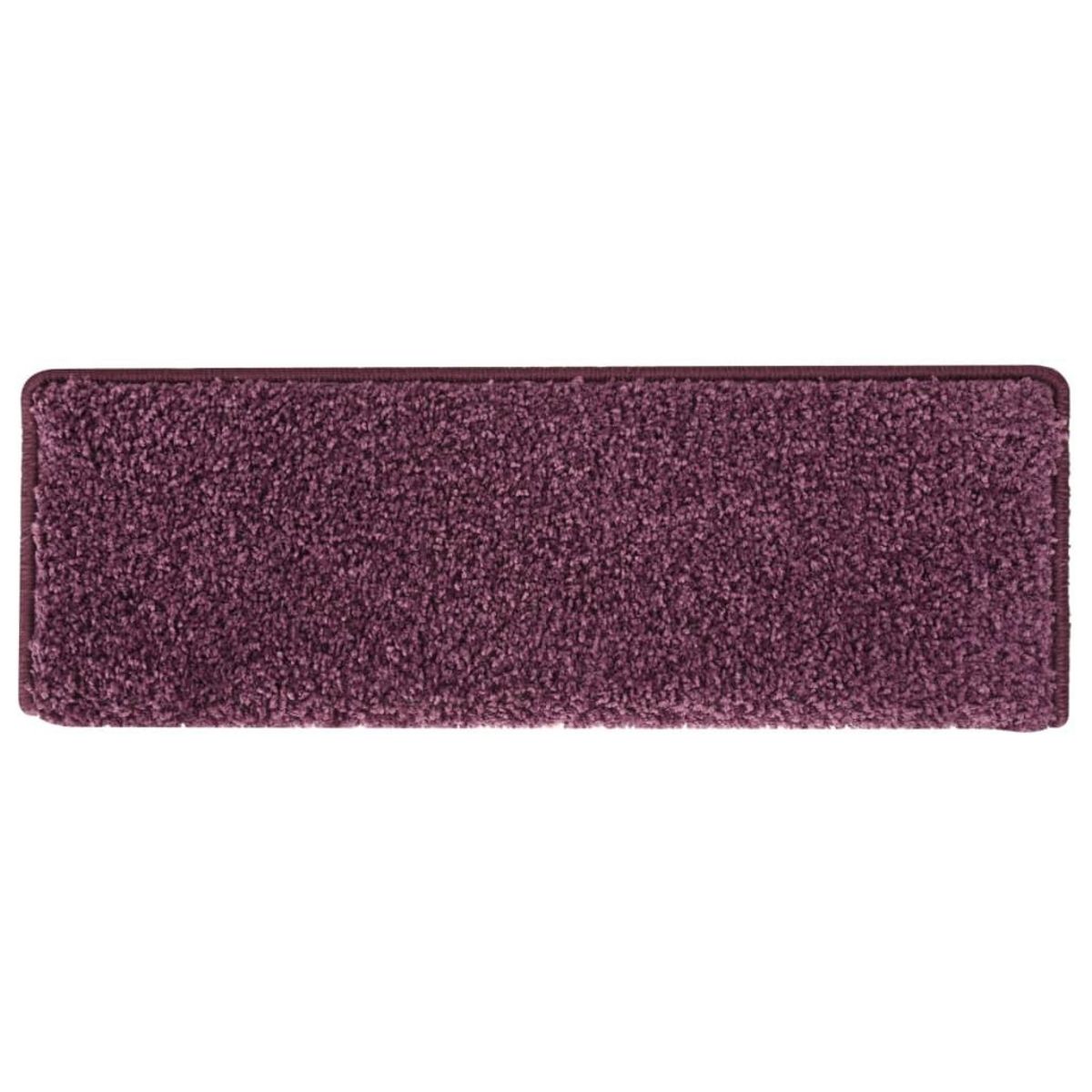 VIDAXL Tapis d'escalier 15 pcs 65x21x4 cm Violet fonce