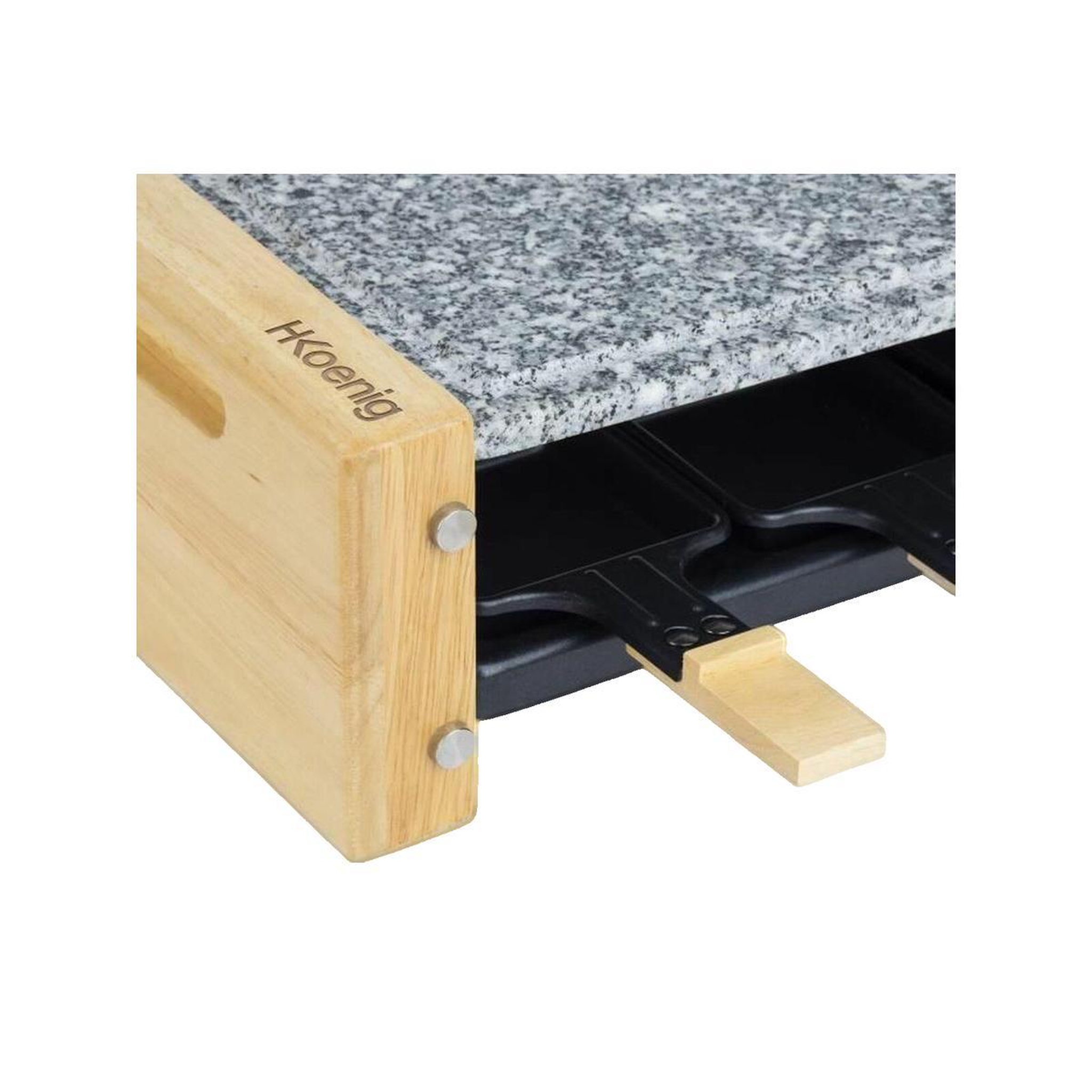 Voir la diapositive 2 : HKOENIG Appareil à raclette hkoenig WOD6 multifonction en bois