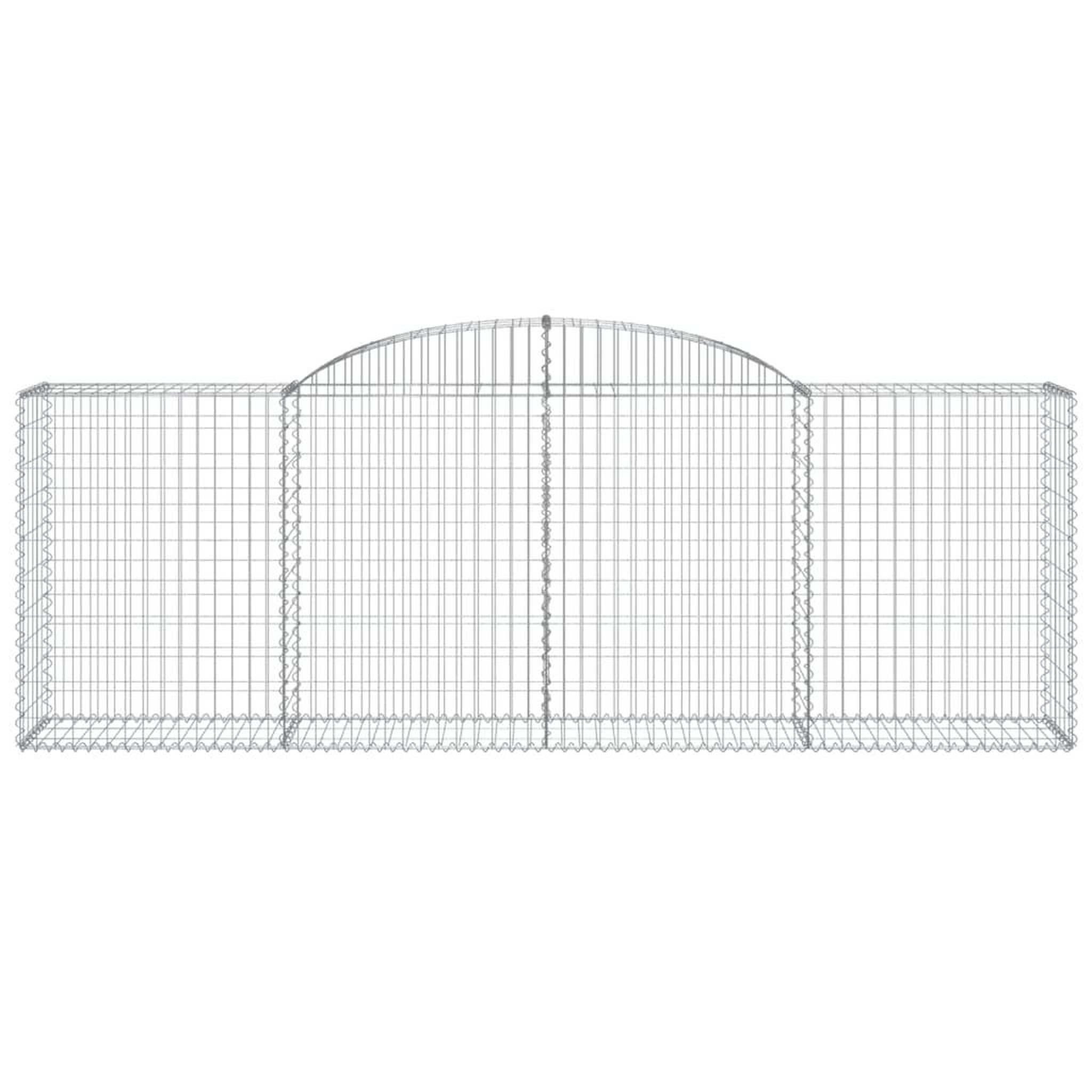 Voir la diapositive 4 : VIDAXL Paniers a gabions arques 11 pcs 300x50x100/120 cm fer galvanise