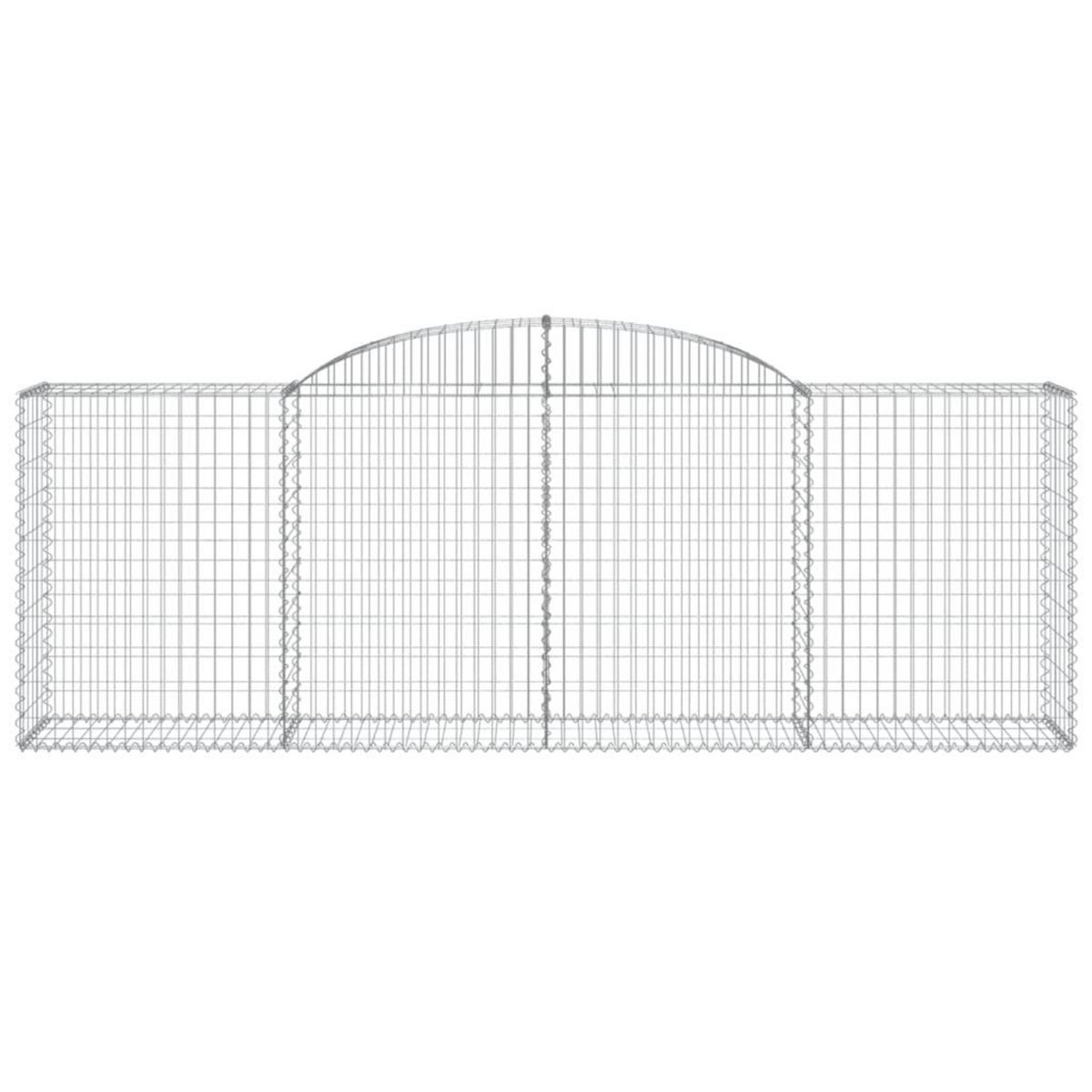 VIDAXL Paniers a gabions arques 11 pcs 300x50x100/120 cm fer galvanise