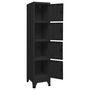 Voir la diapositive 4 : VIDAXL Armoire a casiers Noir 38x45x180 cm Acier