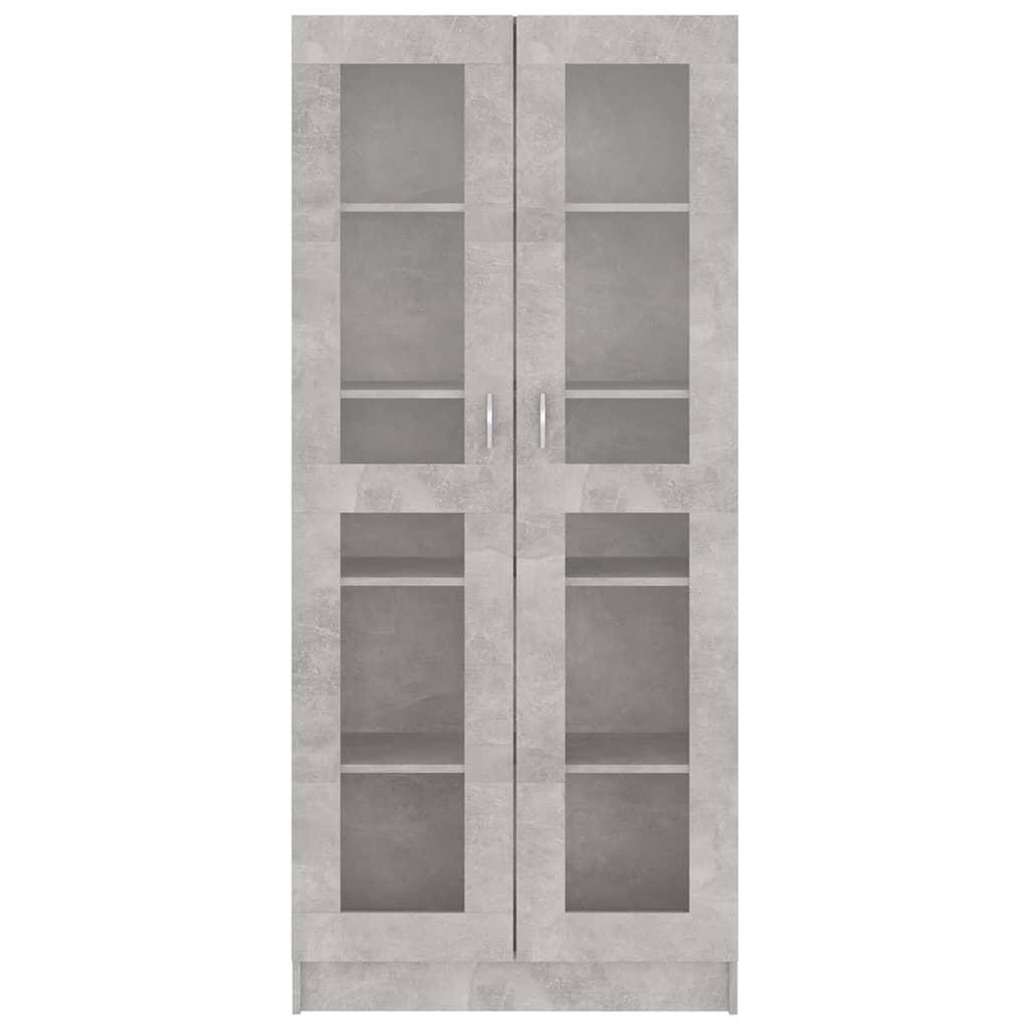 Voir la diapositive 5 : VIDAXL Armoire a vitrine Gris beton 82,5x30,5x185,5 cm Bois ingenierie