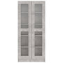 Voir la diapositive 5 : VIDAXL Armoire a vitrine Gris beton 82,5x30,5x185,5 cm Bois ingenierie