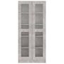Voir la diapositive 5 : VIDAXL Armoire a vitrine Gris beton 82,5x30,5x185,5 cm Bois ingenierie