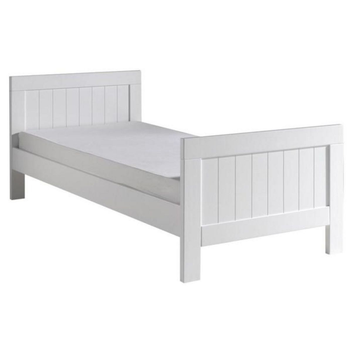 Paris Prix Pack - Lit Enfant, Chevet, Armoire & Bureau  Lewis I  Blanc