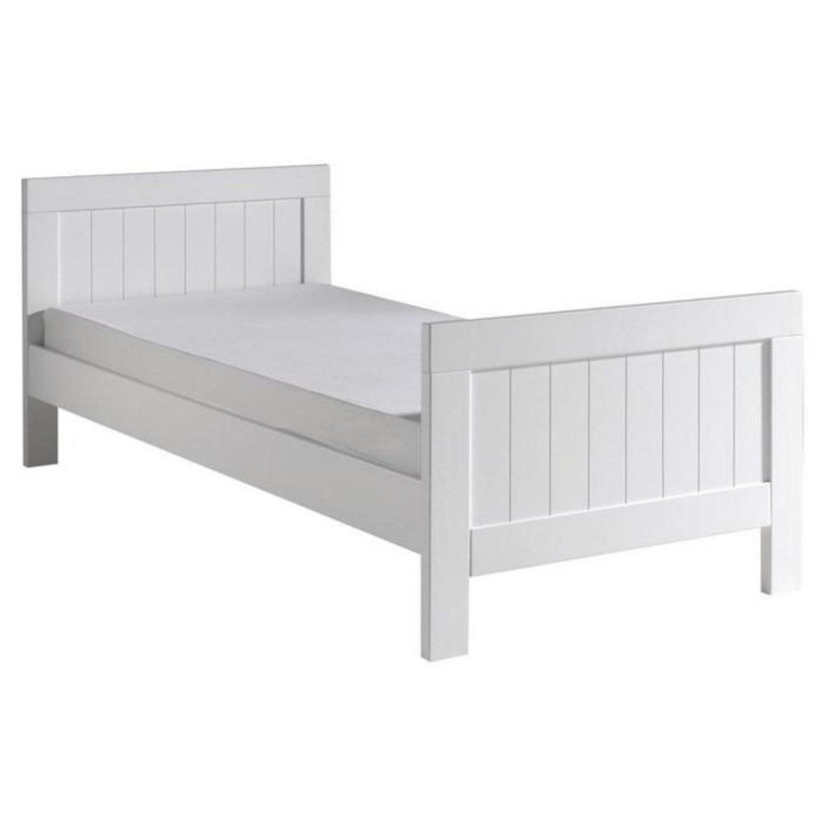 Paris Prix Pack - Lit Enfant, Chevet, Armoire & Bureau  Lewis I  Blanc