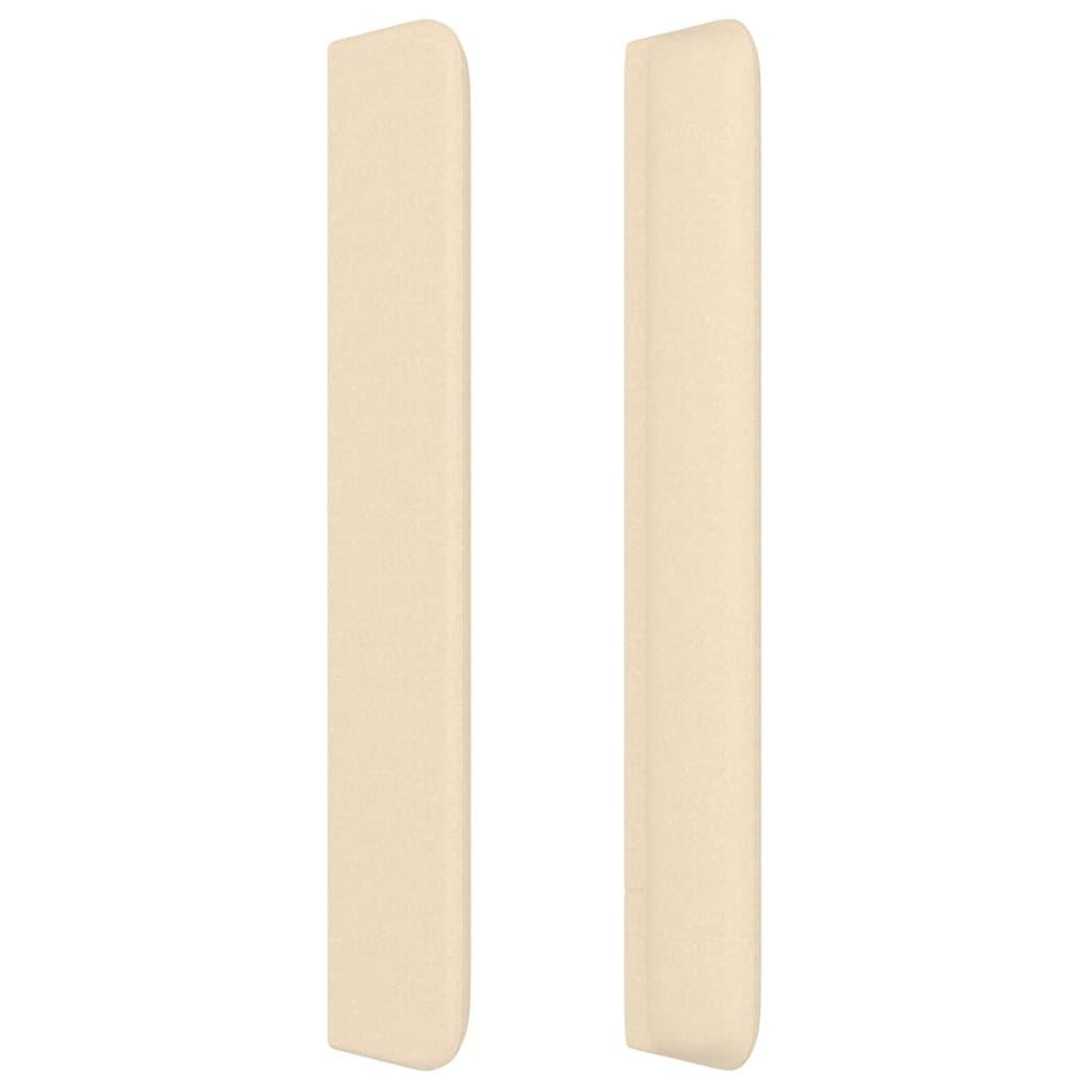 Voir la diapositive 4 : VIDAXL Tete de lit avec oreilles Creme 163x16x118/128 cm Tissu