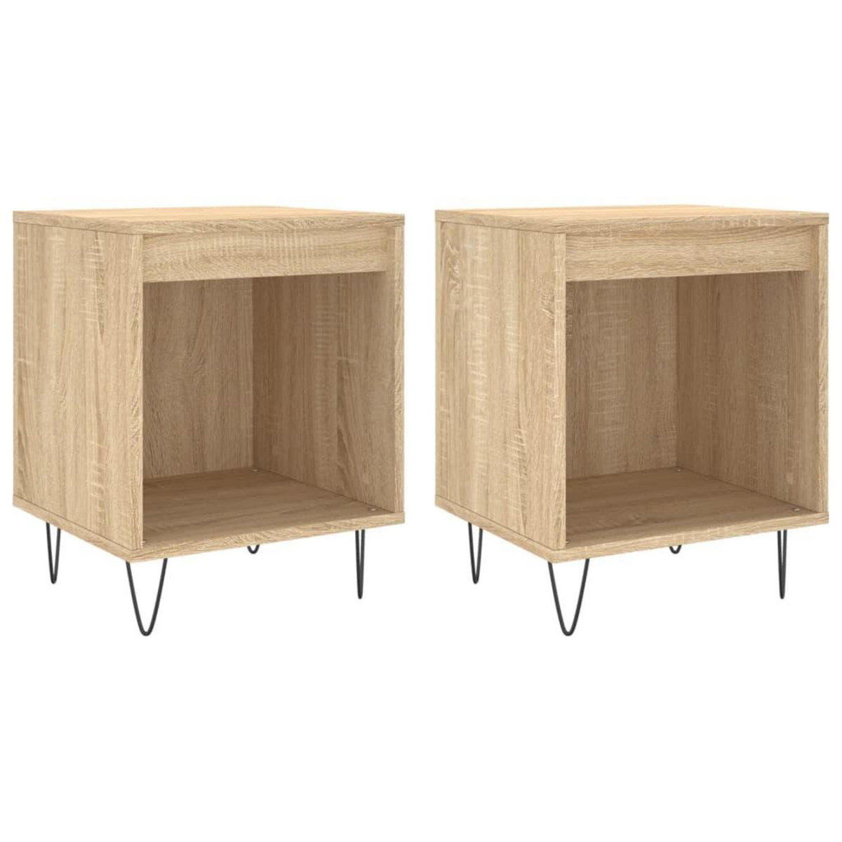 VIDAXL Tables de chevet 2 pcs chene sonoma 40x35x50 cm bois ingenierie