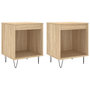 Voir la diapositive 2 : VIDAXL Tables de chevet 2 pcs chene sonoma 40x35x50 cm bois ingenierie