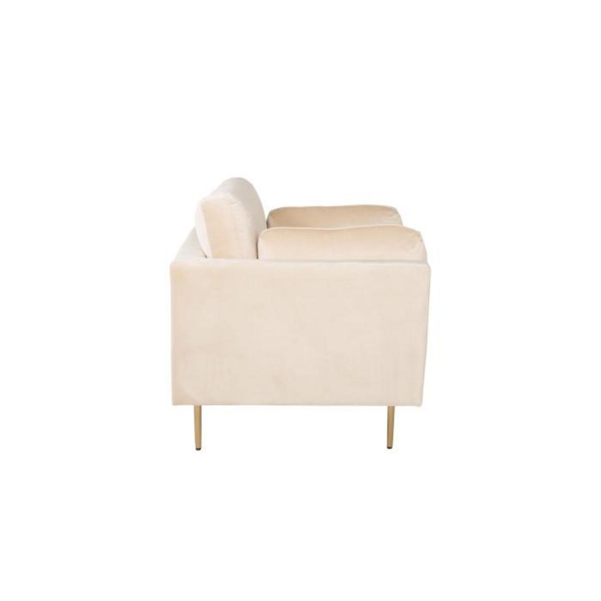 Paris Prix Fauteuil Design en Velours  Boom  110cm Beige