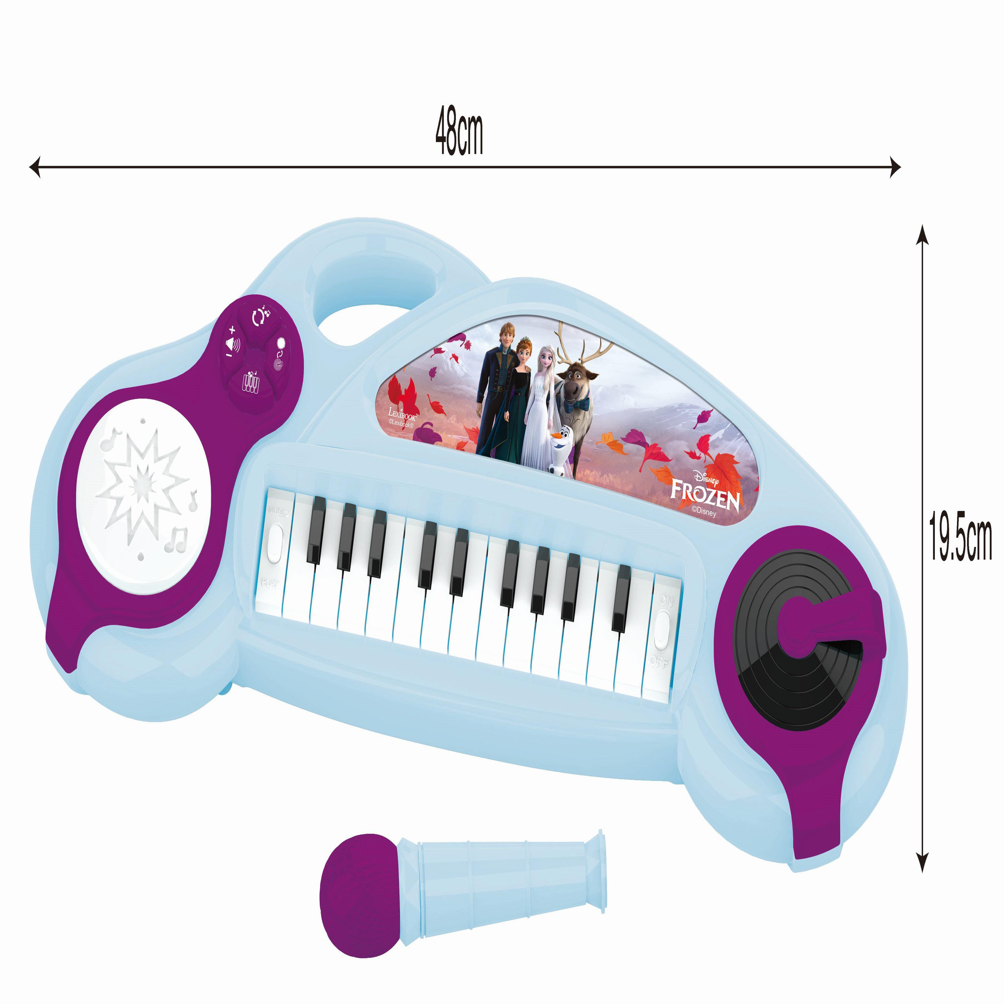 Voir la diapositive 2 : Lexibook Piano électronique La Reine des Neiges avec effets lumineux et microphone