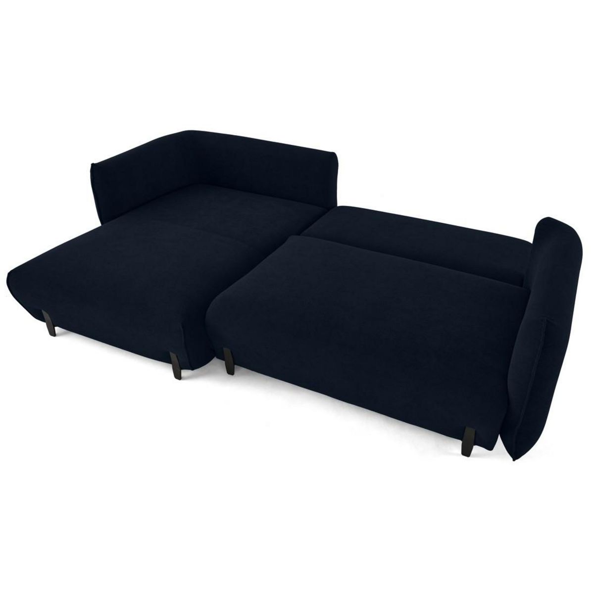 LISA DESIGN Gianni - canapé d'angle gauche 4 places convertible avec coffre en tissu