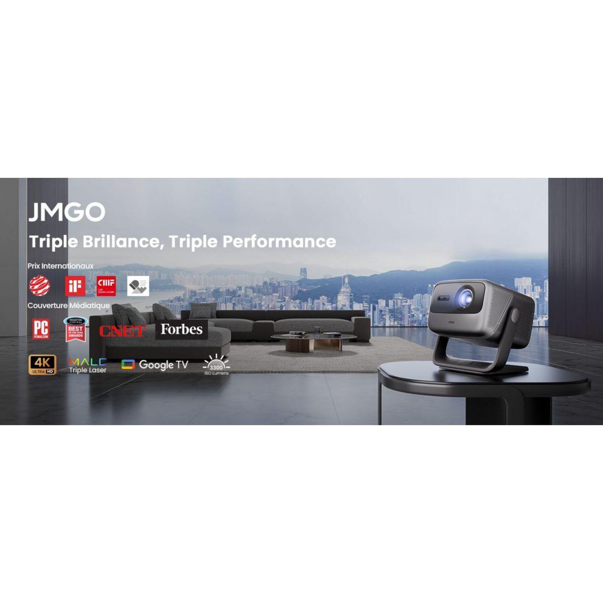Voir la diapositive 2 : JMGO Vidéoprojecteur home cinéma n1s ultimate 4k
