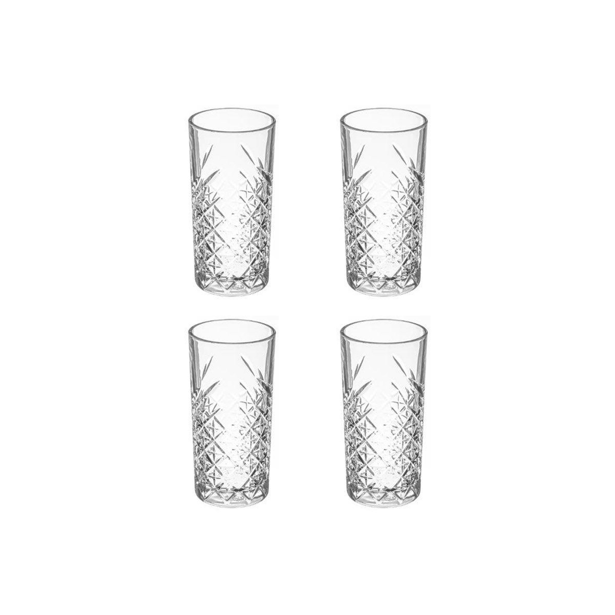 SECRET DE GOURMET Lot de 4 verres à whisky  timeless  45cl transparent