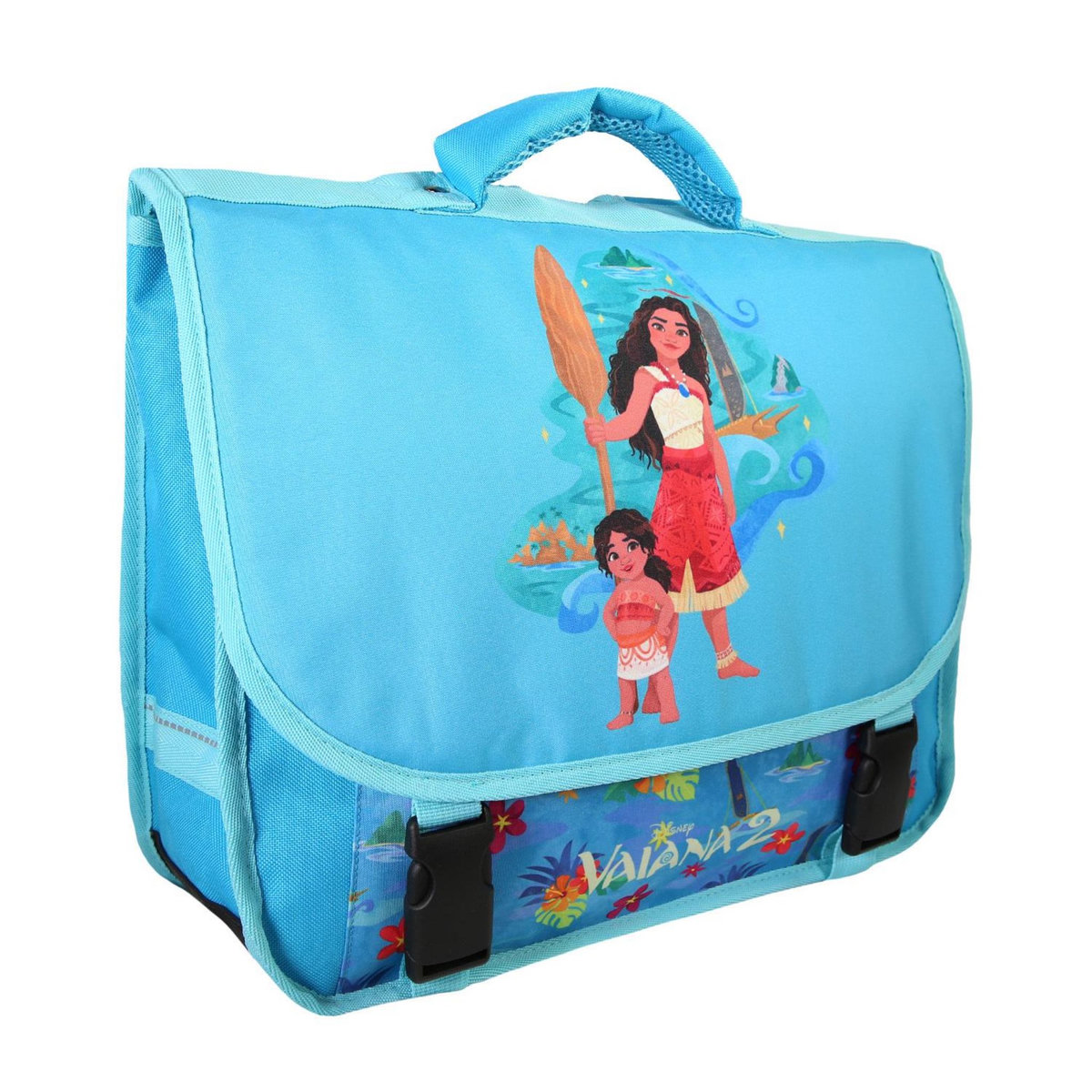 Bagtrotter Cartable Scolaire Primaire 38cm Vaiana Disney Bleu  2 Compartiments Bagtrotter