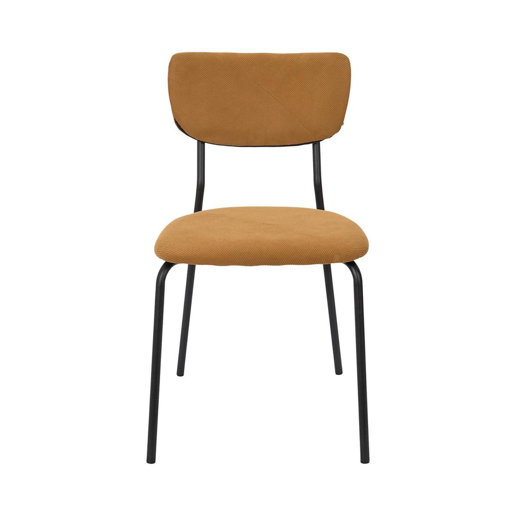 Voir la diapositive 3 : The Home Deco Factory Lot de 4 chaises côtelées  jules  78cm jaune