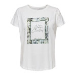 Only T-shirt  Femme Only Life. Coloris disponibles : Blanc