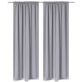 Voir la diapositive 1 : VIDAXL Rideaux occultants a fentes 2 pcs Gris 135 x 245 cm