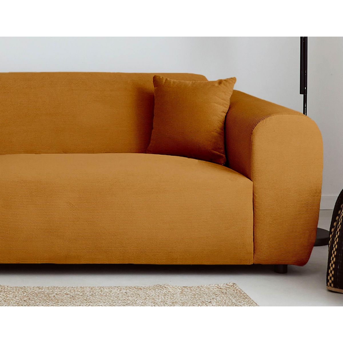 LISA DESIGN Aumance - canapé d'angle gauche 4 places - en velours côtelé