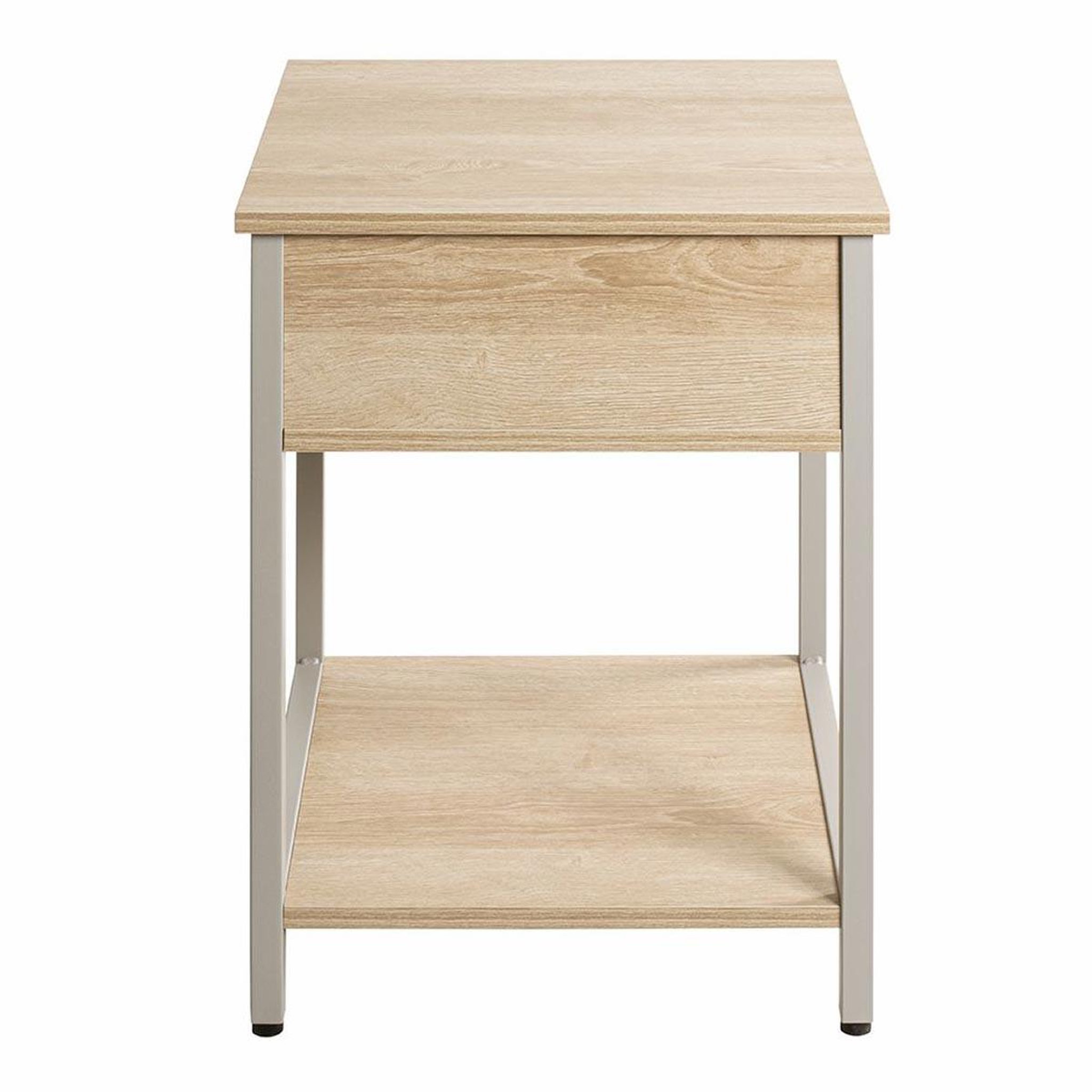 Voir la diapositive 2 : Paris Prix Table de chevet avec tiroir  burga  55cm naturel & gris