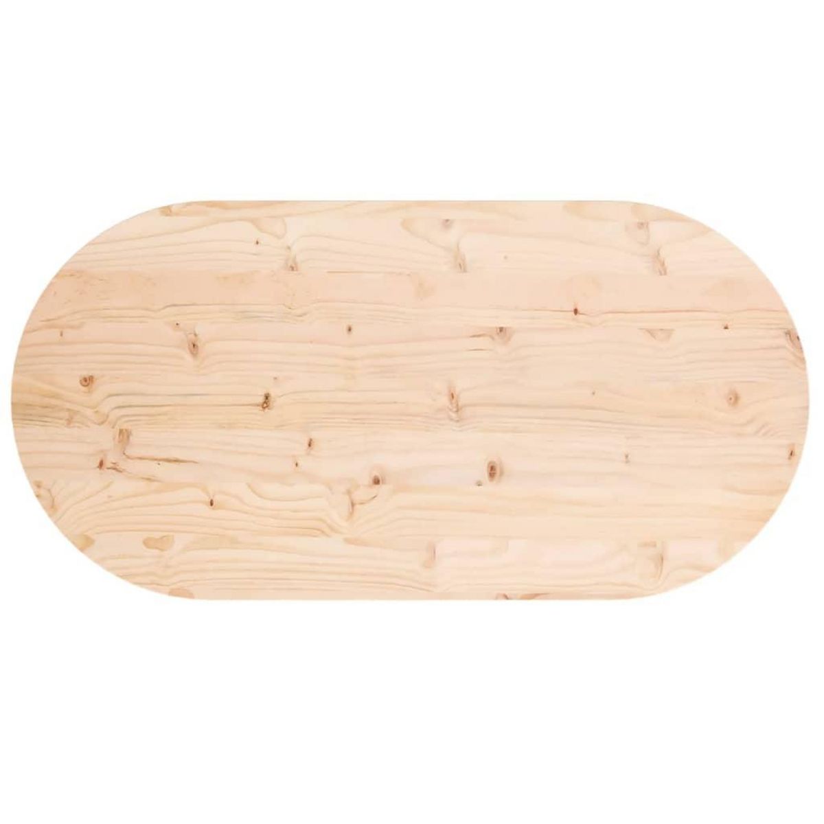 VIDAXL Dessus de table 100x50x2,5 cm bois de pin massif ovale