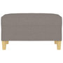 Voir la diapositive 3 : VIDAXL Repose-pied Taupe 70x55x41 cm Tissu
