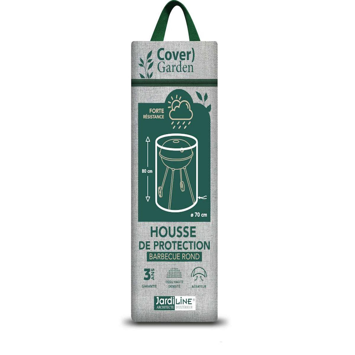 Jardiline Housse de protection Cover Garden pour barbecue rond - Ø70 x 80 cm - Jardiline