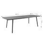 Voir la diapositive 3 : CONCEPT USINE Table de jardin 10-12 places 234cm gris foncé BERGAME