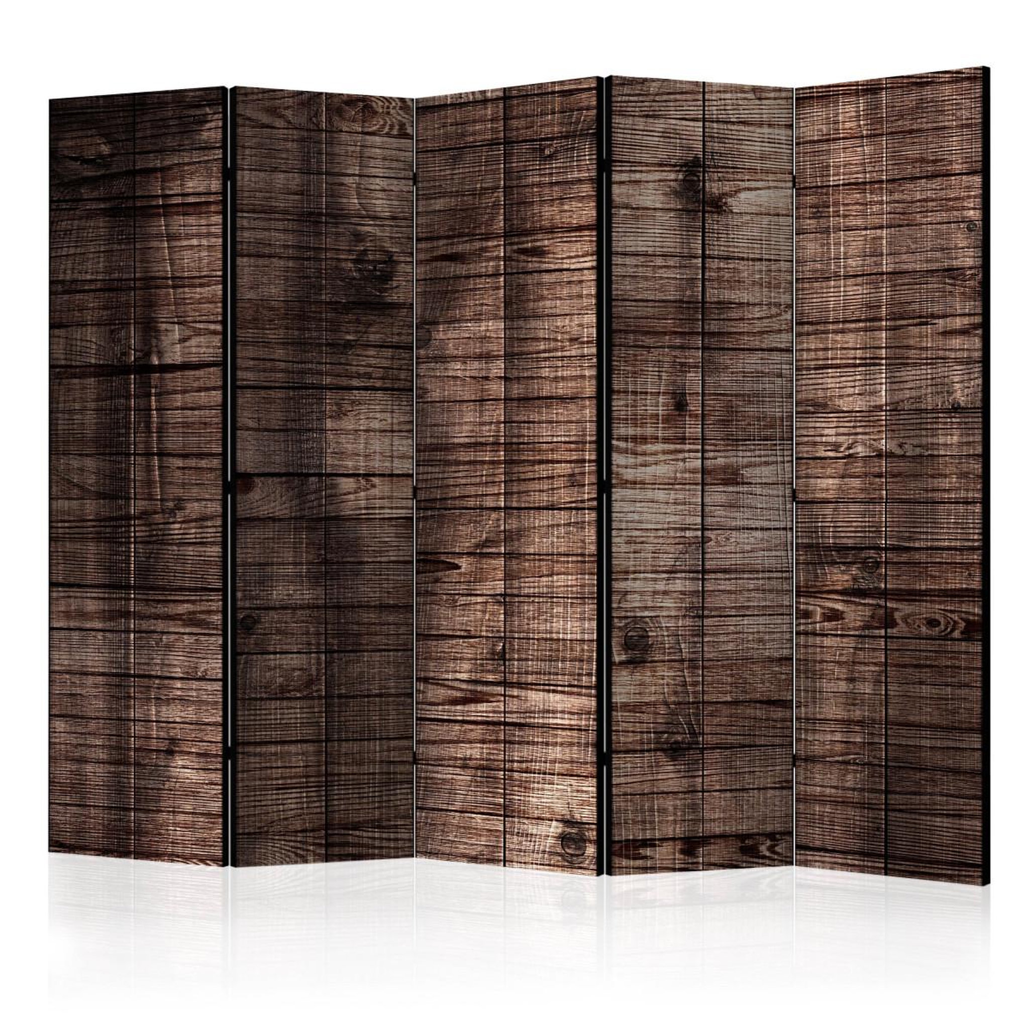 Paris Prix Paravent 5 volets  dark brown boards  172x225cm