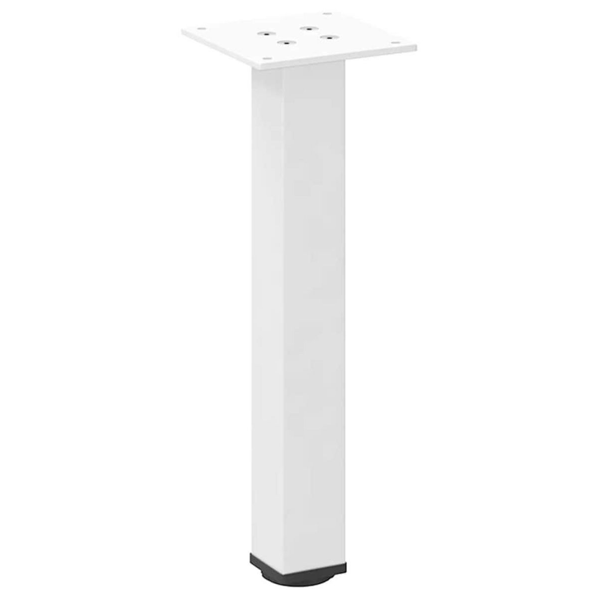 VIDAXL Pieds de table basse 4 pcs blanc 30-32 cm acier